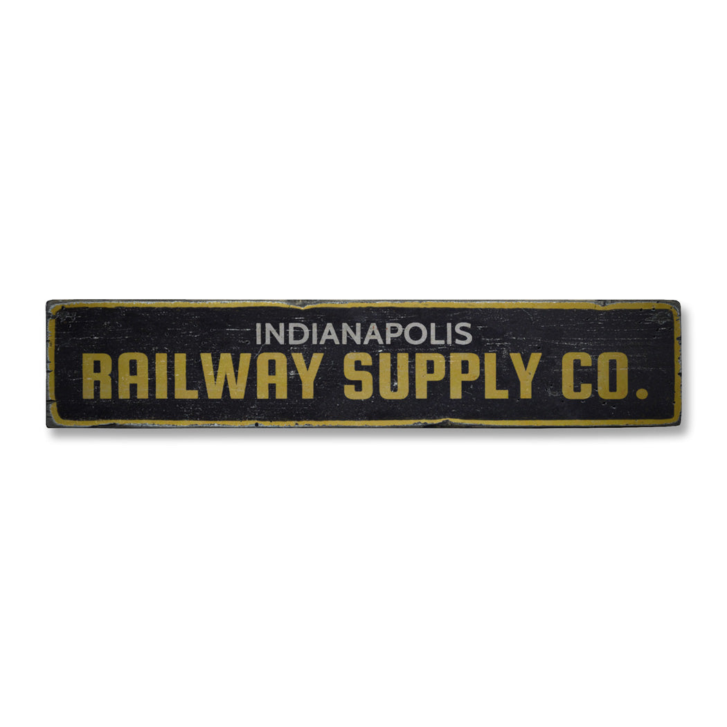 Railway Supply Company Rustic Wood Sign