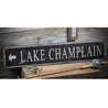 Directional Lake Rustic Wood Sign