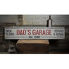 Dads Garage Rustic Wood Sign