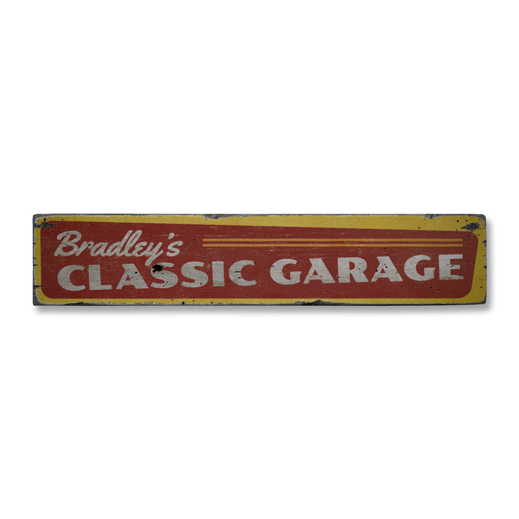 Classic Garage Rustic Wood Sign – Lizton Sign Shop