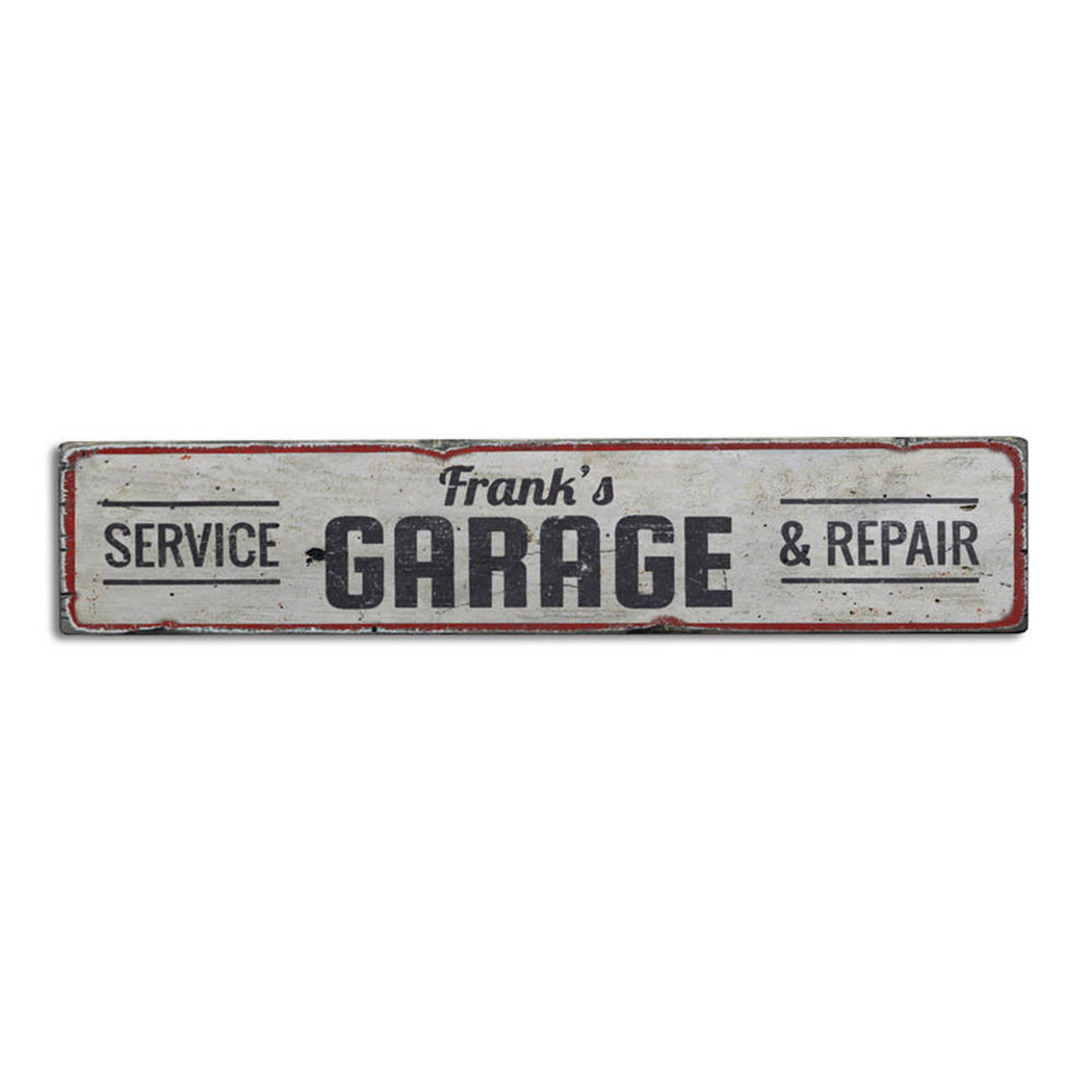 Garage Service & Repair Rustic Wood Sign