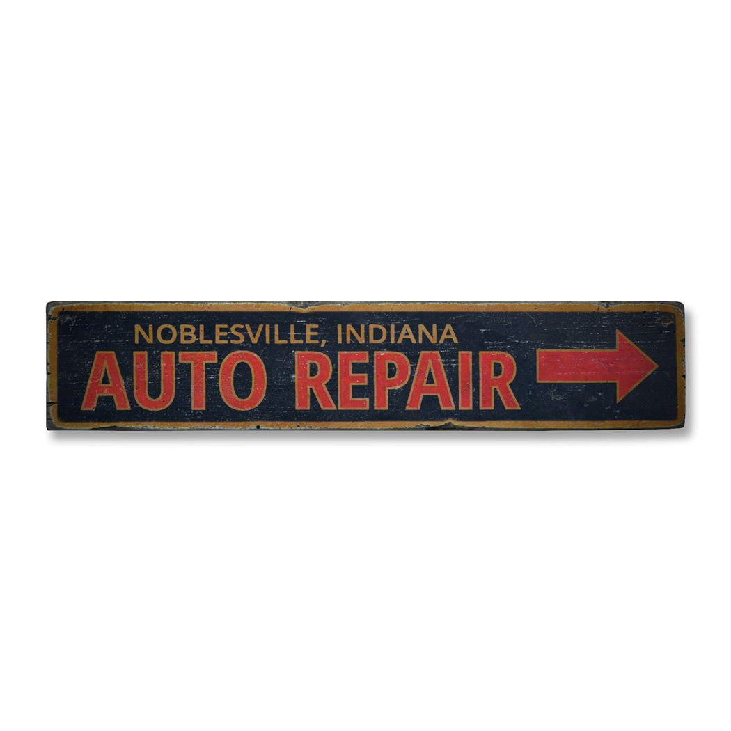 Garage Auto Repair Rustic Wood Sign