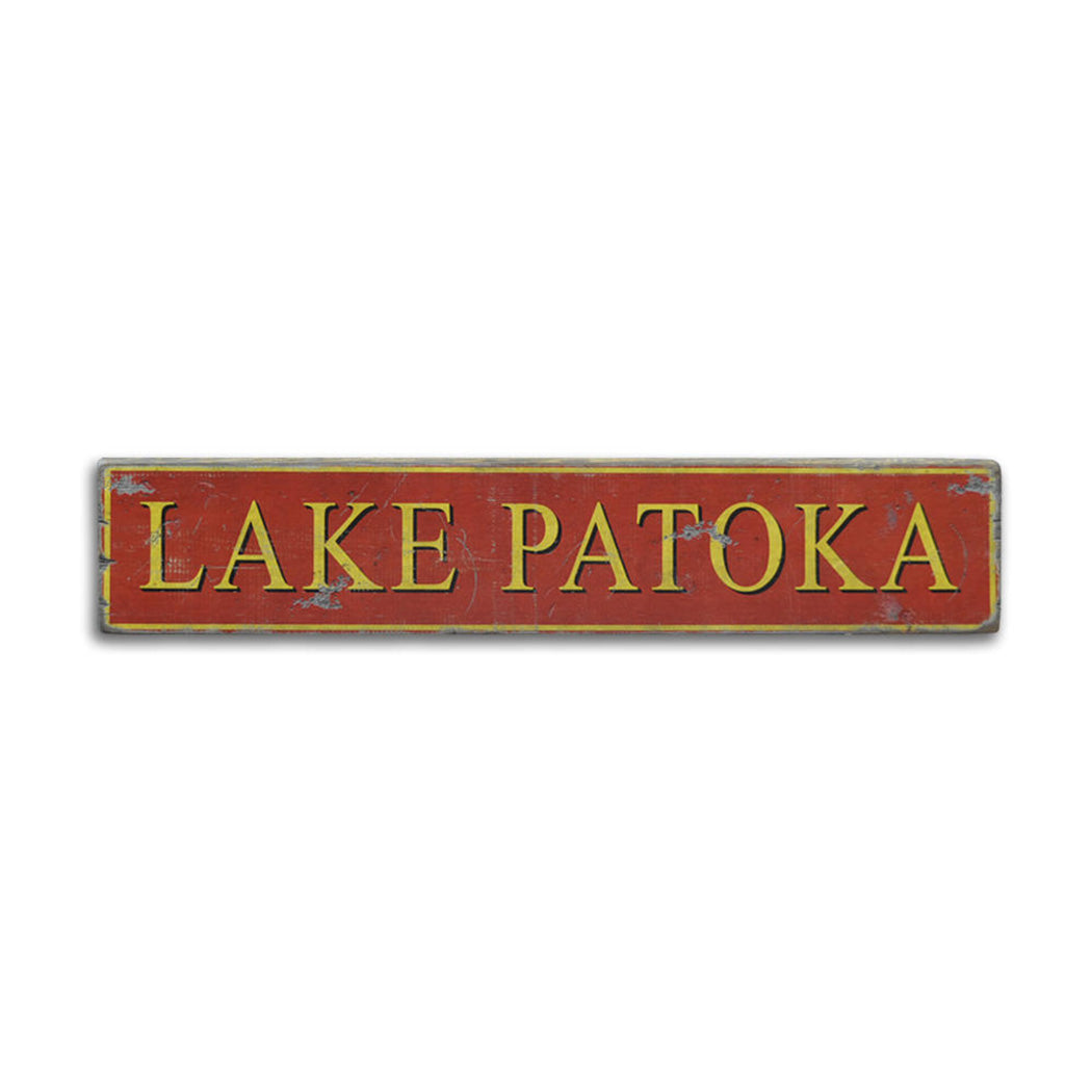 Lake Rustic Wood Sign