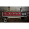 Dads Garage Open Daily Rustic Wood Sign