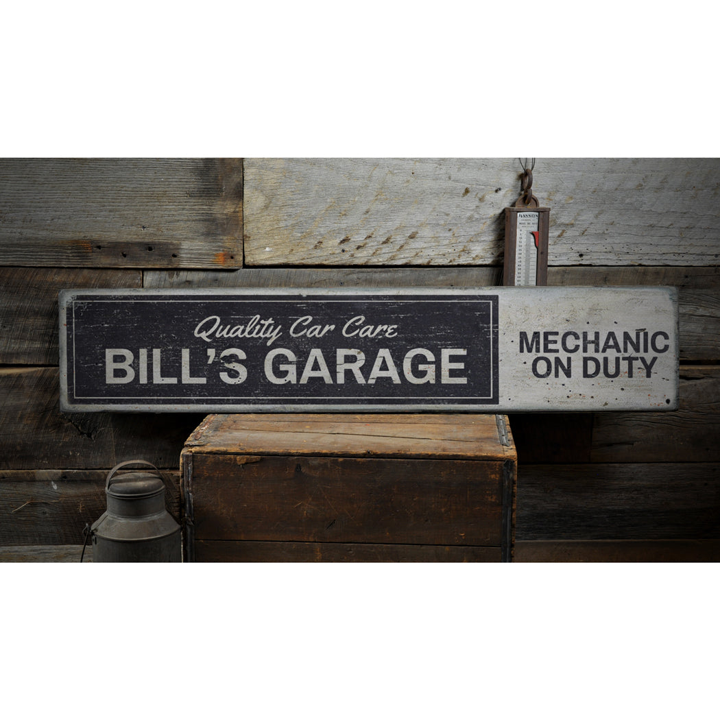 Quality Car Care Rustic Wood Sign