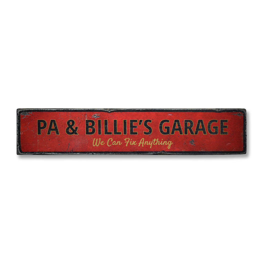 Fix Anything Garage Rustic Wood Sign