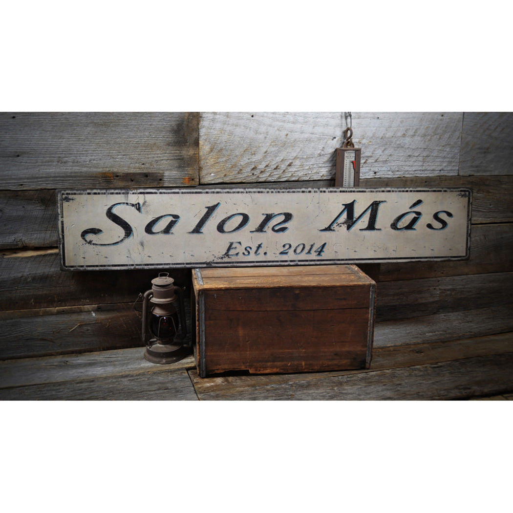 Salon or Beauty Shop Rustic Wood Sign