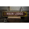 Main Lodge Rustic Wood Sign