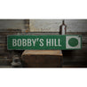 Ski Hill Circle Rustic Wood Sign