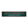 Ski Lodge Arrow Rustic Wood Sign