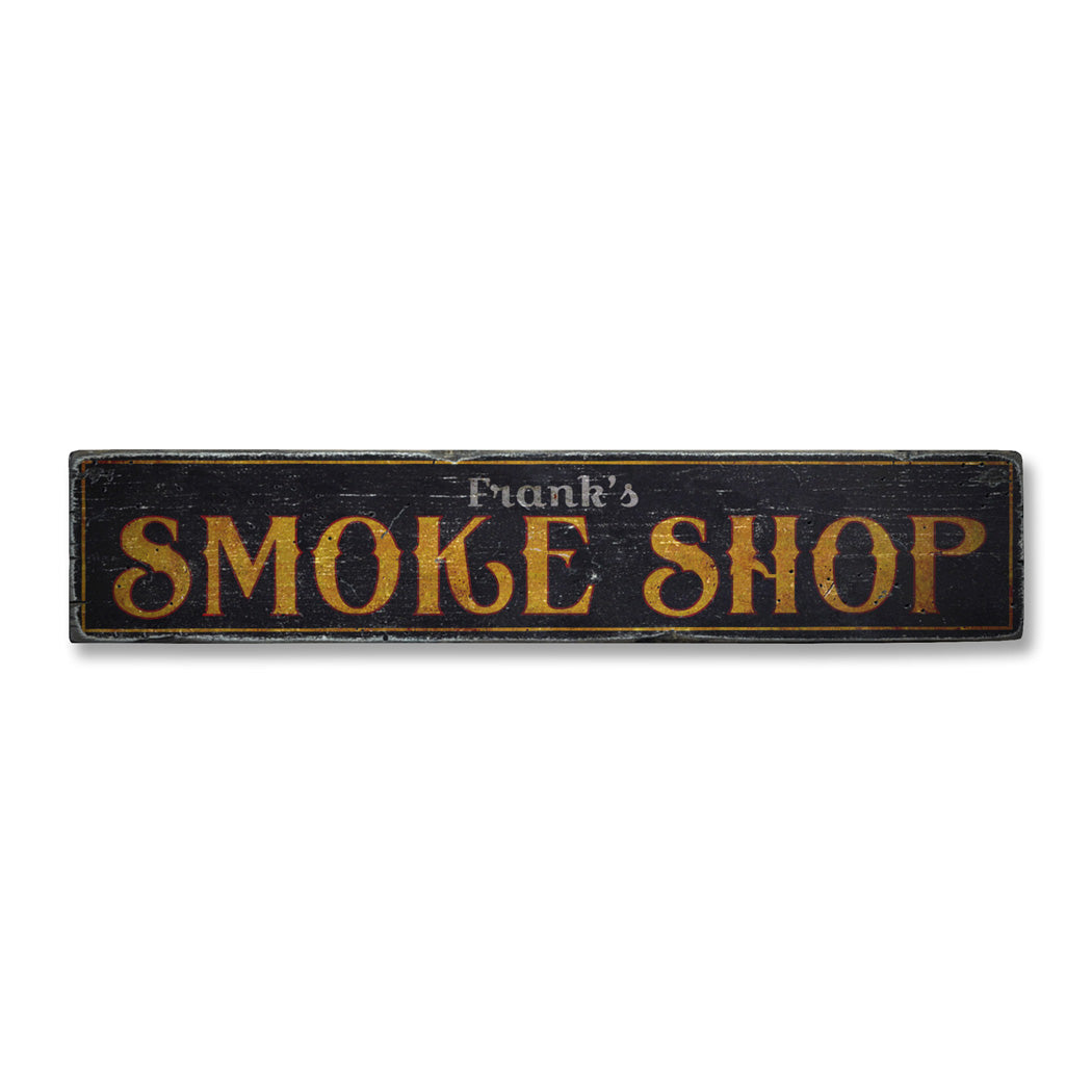 Smoke Shop Rustic Wood Sign