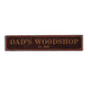 Dad's Woodshop Rustic Wood Sign