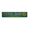 Coffee Shop Location Rustic Wood Sign