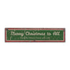 Merry Christmas to All Rustic Wood Sign