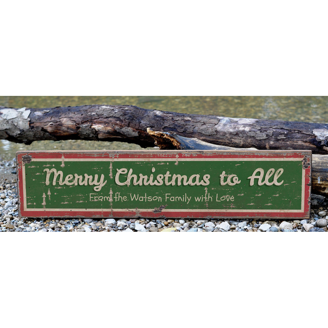 Merry Christmas to All Rustic Wood Sign