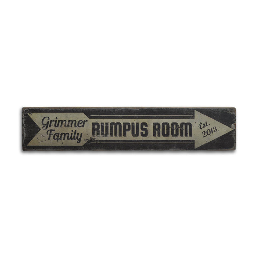 Rumpus Room Rustic Wood Sign