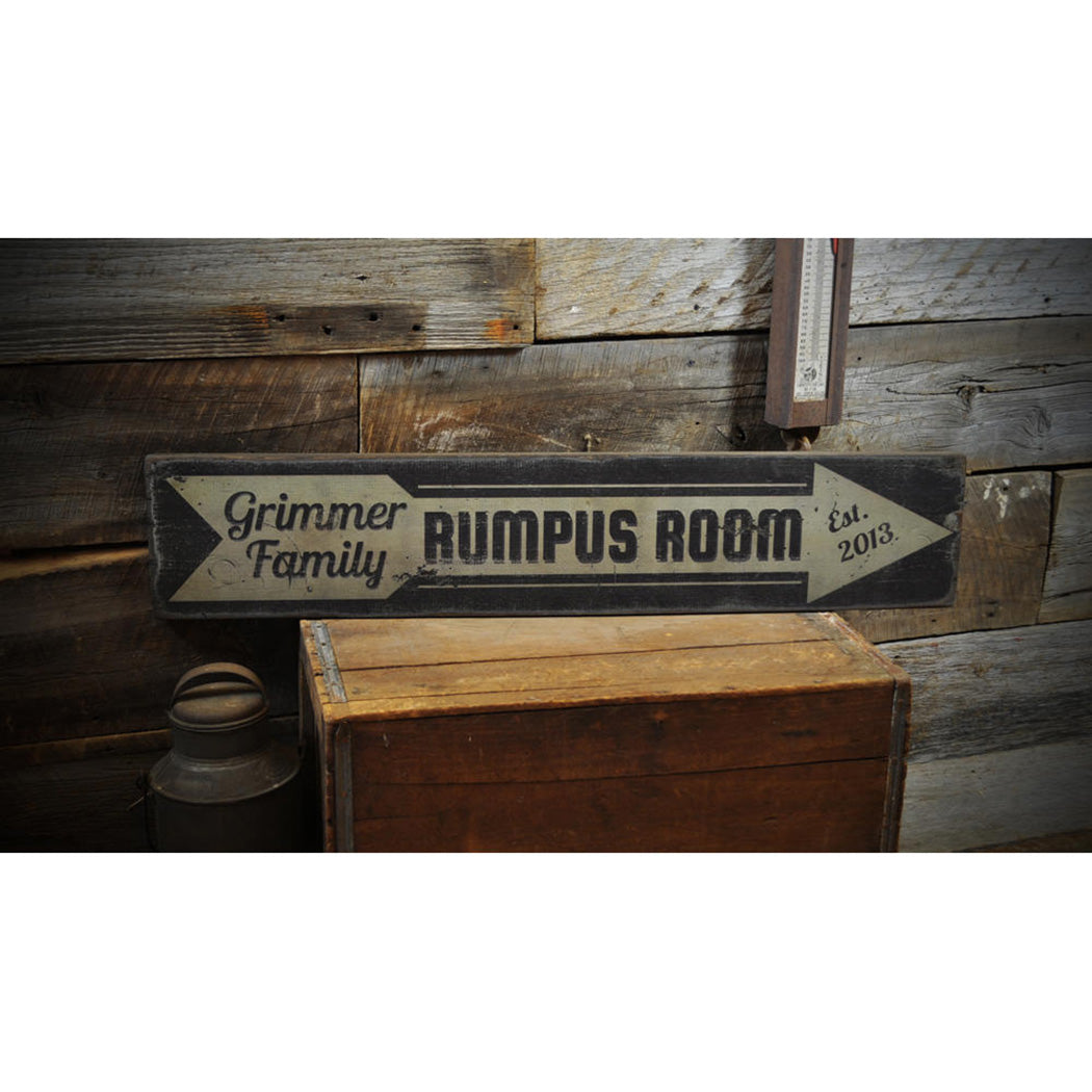 Rumpus Room Rustic Wood Sign