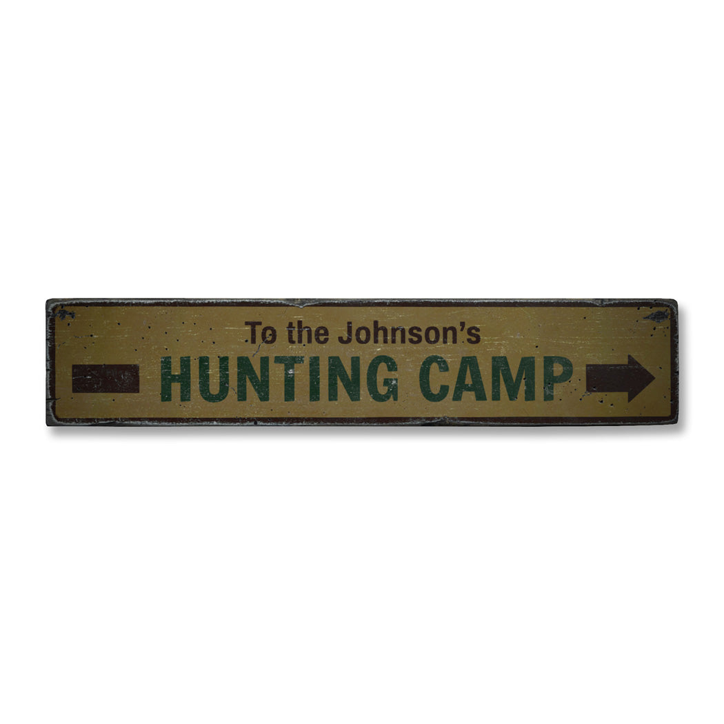 Hunting Camp Rustic Wood Sign