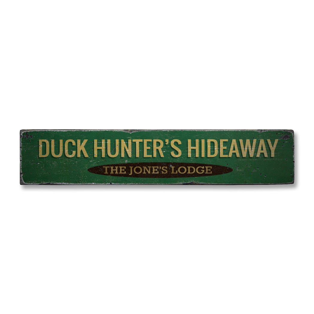 Duck Hunter Rustic Wood Sign