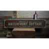 Waterfront Cottage Rustic Wood Sign