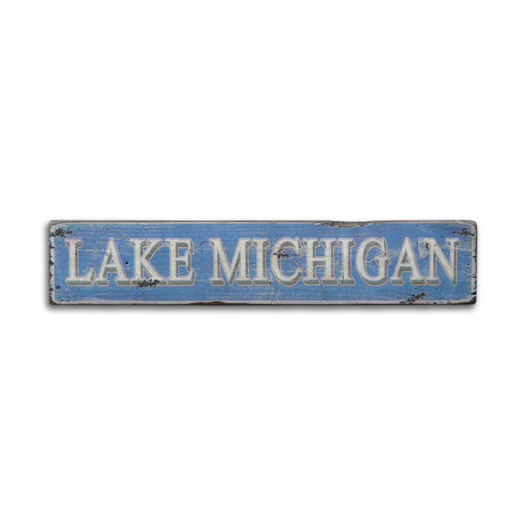 Lake Rustic Wood Sign