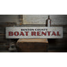 Coastal Boat Rental Rustic Wood Sign