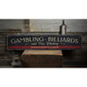 Gambling Rustic Wood Sign