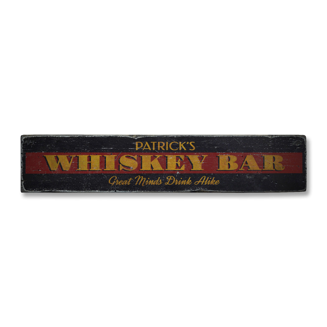 Whiskey Rustic Wood Sign