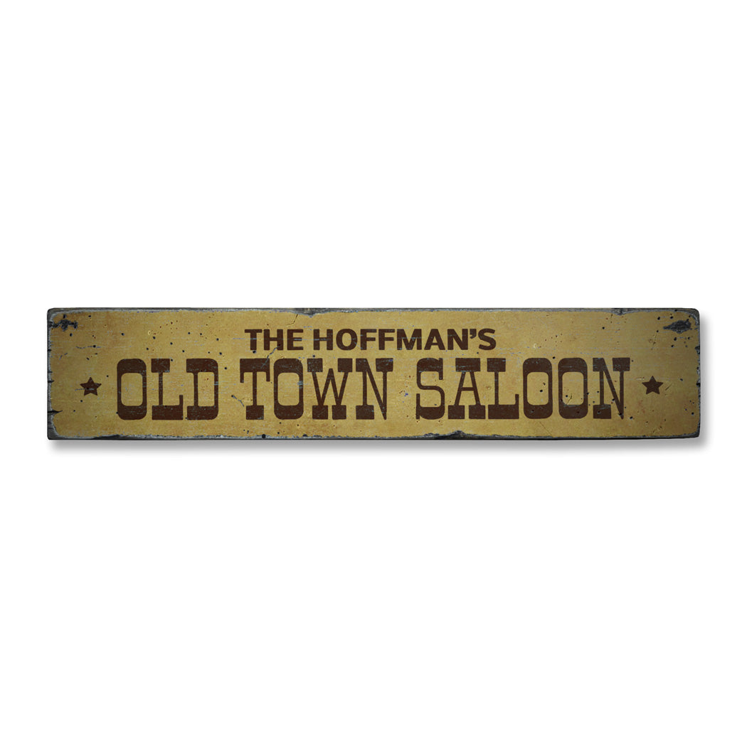 Old Town Saloon Rustic Wood Sign