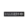 Billiards Rustic Wood Sign