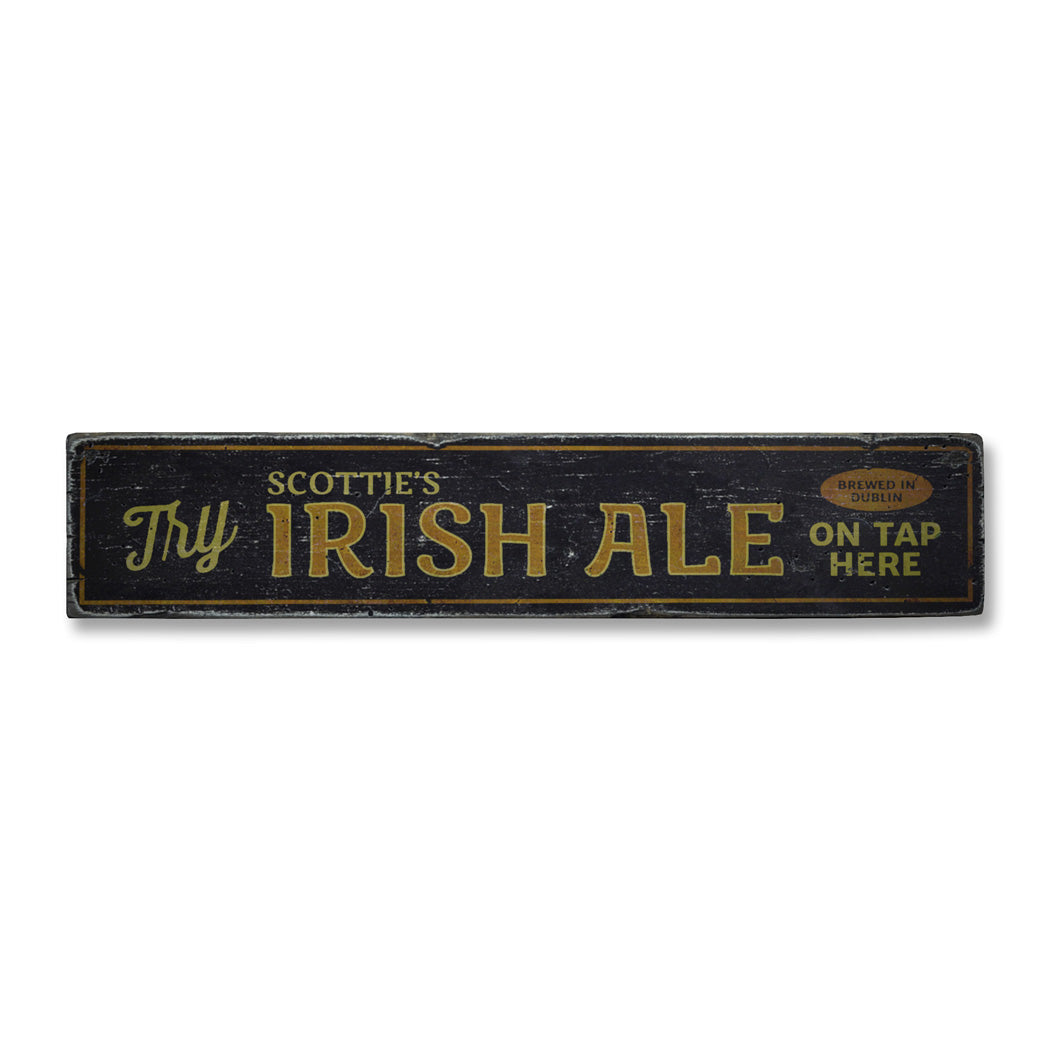 Irish Ale Rustic Wood Sign