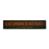 Family Eat Drink & Be Irish Rustic Wood Sign