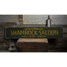 Shamrock Saloon Rustic Wood Sign