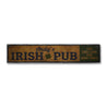 Irish Pub Shamrock Rustic Wood Sign