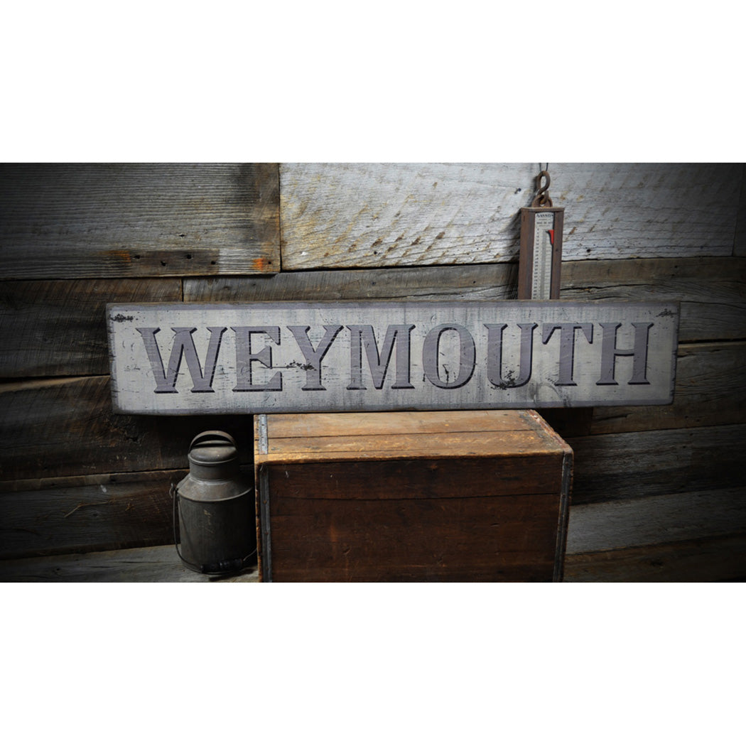 City Rustic Wood Sign