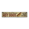 World Famous Hot Dogs Rustic Wood Sign