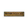 Motorcycle Cafe Rustic Wood Sign