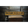 Motorcycle Cafe Rustic Wood Sign