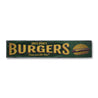 Burgers Rustic Wood Sign