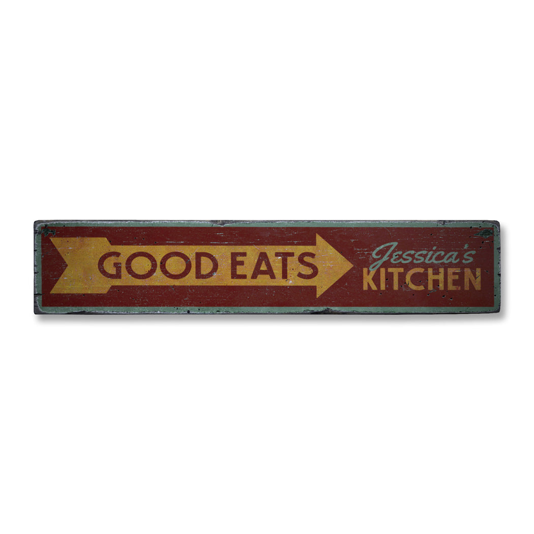 Good Eats Rustic Wood Sign