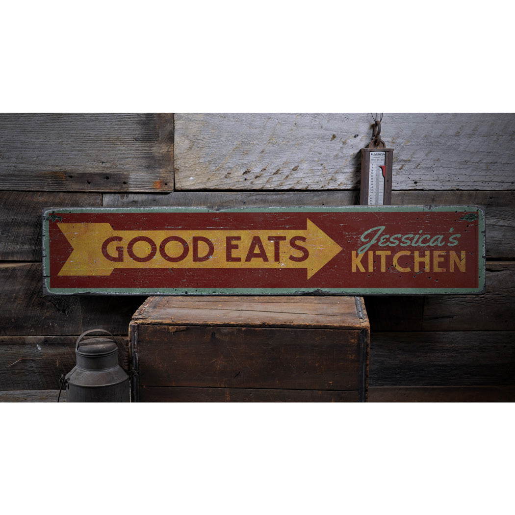 Good Eats Rustic Wood Sign