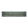 Sand Sledding Rustic Wood Sign