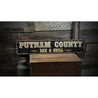 County Bar and Grill Rustic Wood Sign