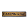 Camping Mileage Rustic Wood Sign