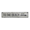 To The Beach Arrow Rustic Wood Sign