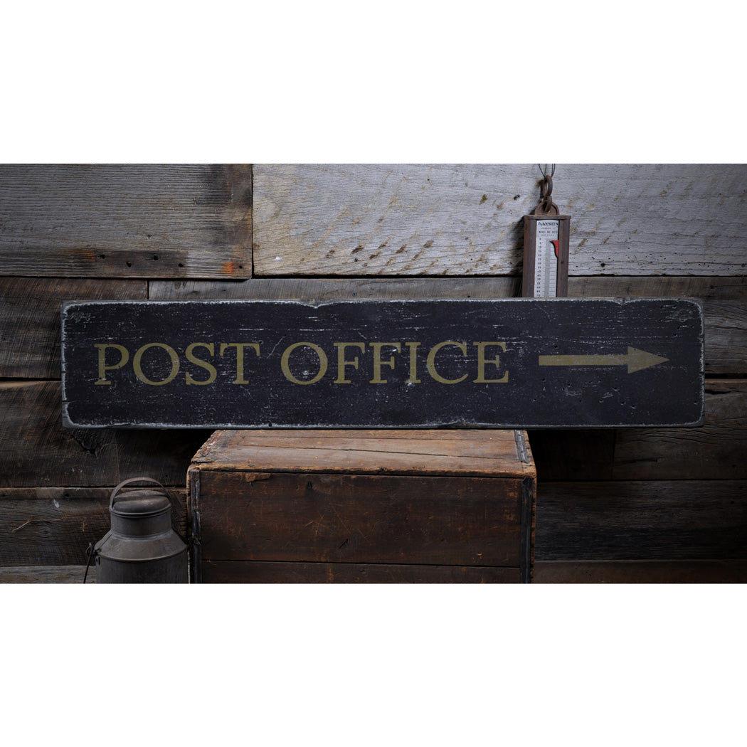 Post Office Rustic Wood Sign