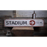 Stadium Rustic Wood Sign