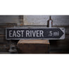 River Arrow Rustic Wood Sign