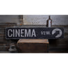 Cinema Rustic Wood Sign