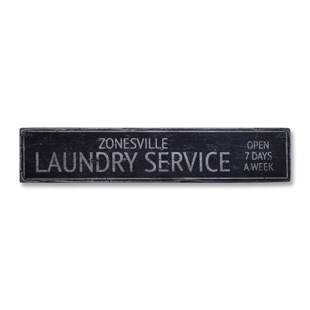 Laundry Service Rustic Wood Sign